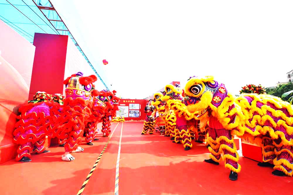 廣州開工活動策劃公司提供的蘿崗塘頭舊改配套奠基儀式案例賞析2